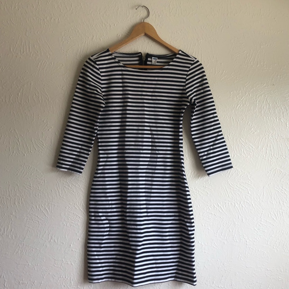 Old Navy Black & White Striped Dress